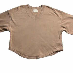 🤎 Citizens of Humanity Vivienne Cropped Sweatshirt | Tan | Size M 🤎